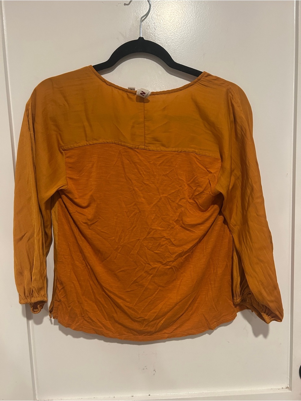 Anthropologie DOLAN LEFT COAST Alvia Peasant Top SIZE XS Color Gold - Picture 5 of 6